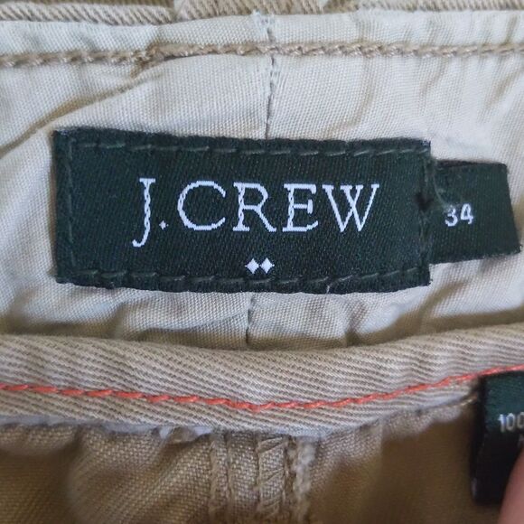 J. Crew men's tan khaki cargo shorts, size 34 - Picture 3 of 5